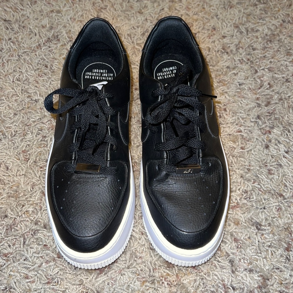 Black Nike Sage Low Air Forces
